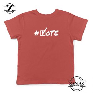Hashtag Vote Kids Red Tshirt