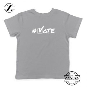 Hashtag Vote Kids Sport Grey Tshirt