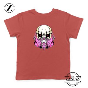 Skull Gas Mask Kids Red Tshirt