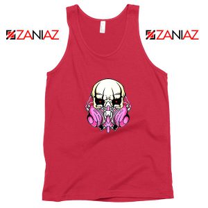 Skull Gas Mask Red Tank Top