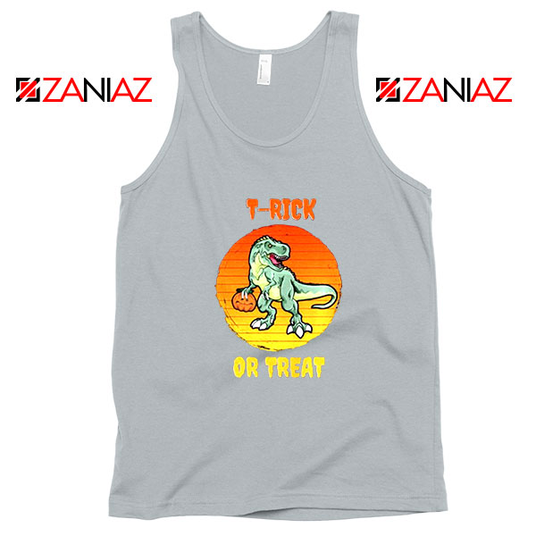 Trick or Treat Trex Sport Grey Tank Top