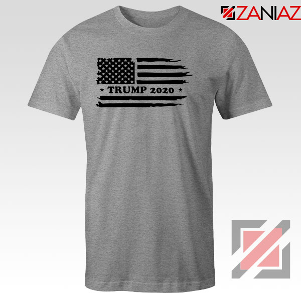 Trump American Flag Sport Grey Tshirt