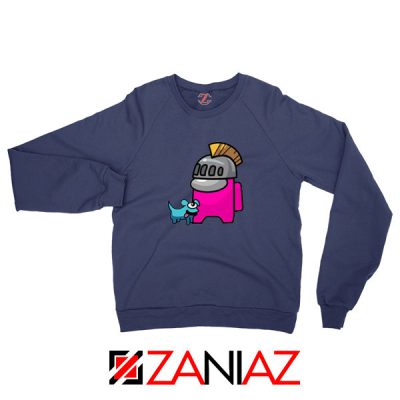 Among Us Pink Navy Blue Sweatshirt