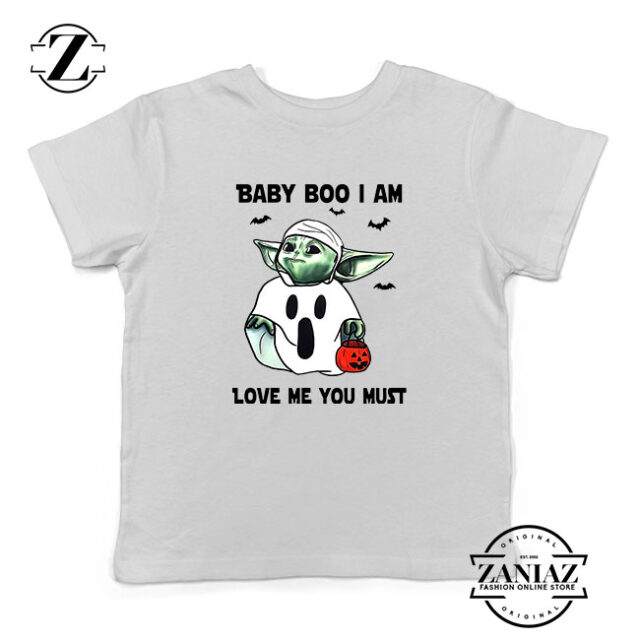 Baby Yoda Boo Kids Tshirt