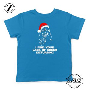 Darth Vader Christmas Blue Kids Tshirt