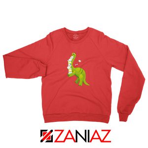 Dinosaur Reading Red Sweatshirt