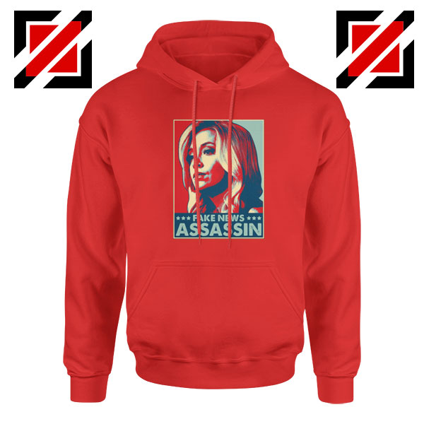Fake News Assassin Red Hoodie
