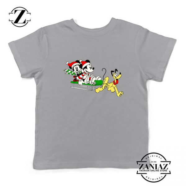 Mickey Minnie Pluto Sport Grey Kids Tshirt