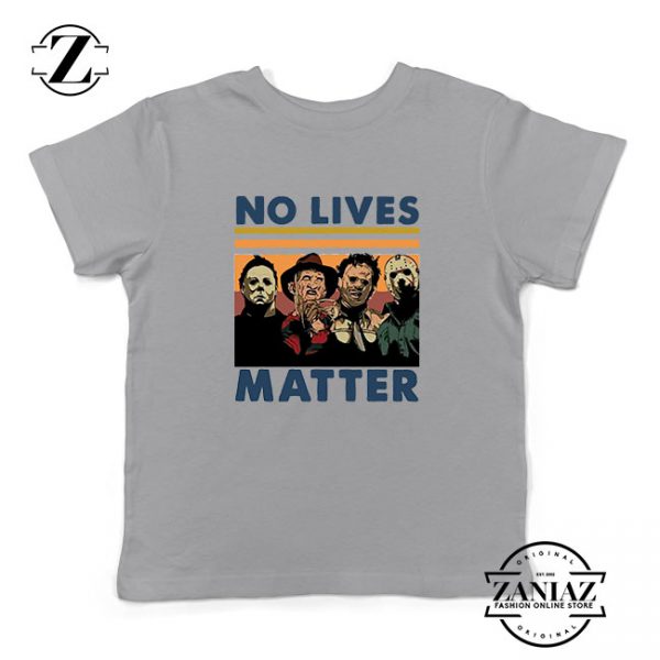 No Lives Matter Halloween Kids Sport Grey Tshirt