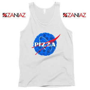 Pizza NASA White Tank Top