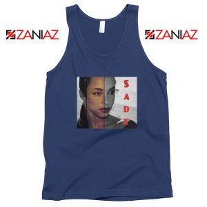 Sade Adu Musician Navy Blue Tank Top