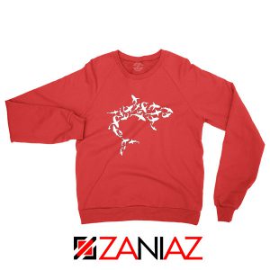 White Shark Lover Red Sweatshirt