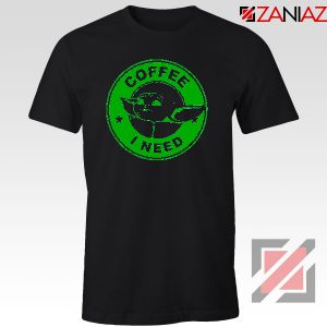Grogu Need Coffee Black Tshirt