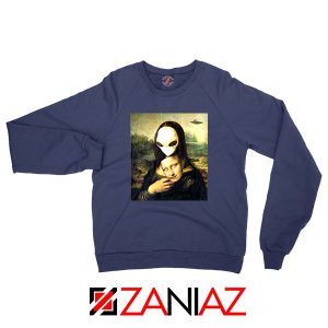 Mona Lisa Alien Navy Blue Sweatshirt