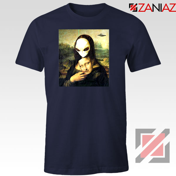 Mona Lisa Alien Navy Blue Tshirt