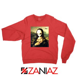 Mona Lisa Alien Red Sweatshirt