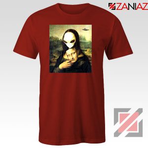 Mona Lisa Alien Red Tshirt