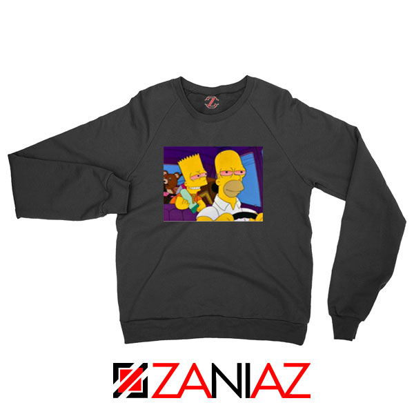 The Simpsons Merch Black Sweatshirt