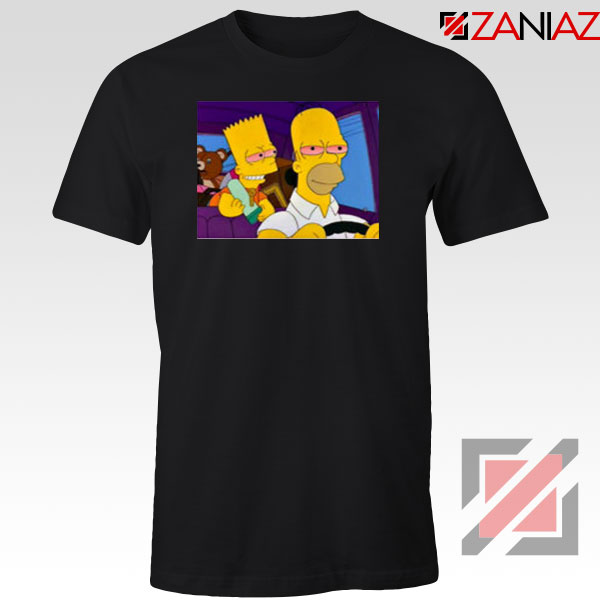The Simpsons Merch Black Tshirt