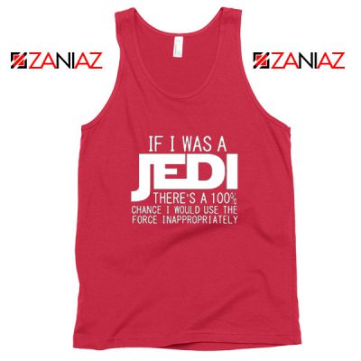 If I Was a Jedi Vintage Red Tank Tops