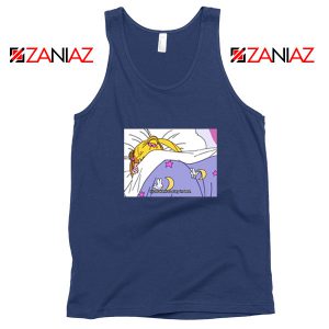 Sailor Moon Stay In Bed Graphic Navy Blue Tank Top
