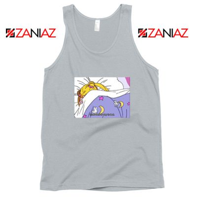 Sailor Moon Stay In Bed Graphic Sport Grey Tank Top