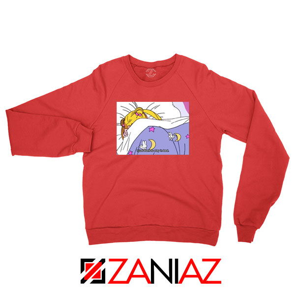 Sailor Moon Stay In Bed New Red Sweatshirt