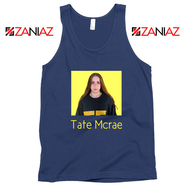 Tate Mcrae Graphic Vintage Navy Blue Tank Tops