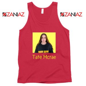 Tate Mcrae Graphic Vintage Red Tank Tops
