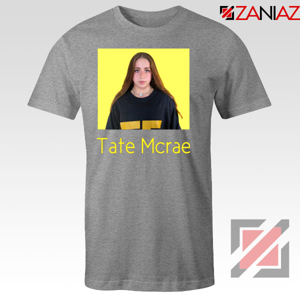 Tate Mcrae Singer Sport Grey Tshirt