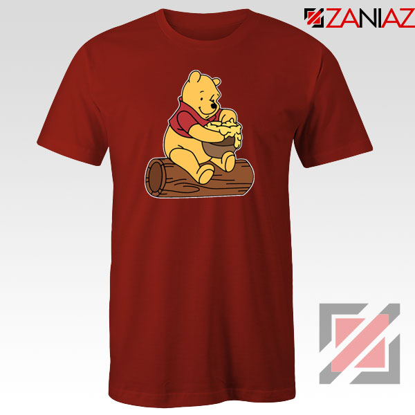 The Pooh Cartoon Red Tshirt
