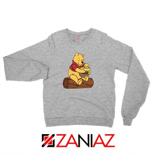 Winnie The Pooh Cartoon Sport Grey Sweatshirt