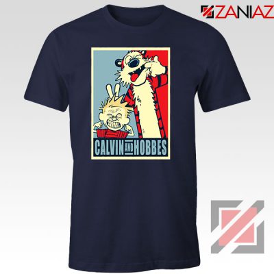 Calvin and Hobbes Smile Navy Blue Tshirt