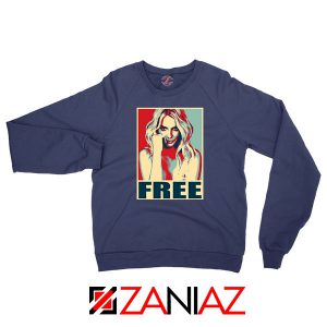 Free Britney Pop Art 2021 Navy Blue Sweatshirt