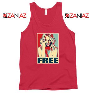 Free Britney Pop Art Cheap Red Tank Top