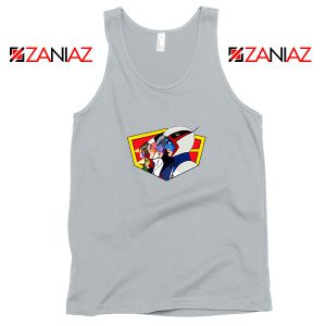 Ninja Team Gatchaman Anime Sport Grey Tank Top