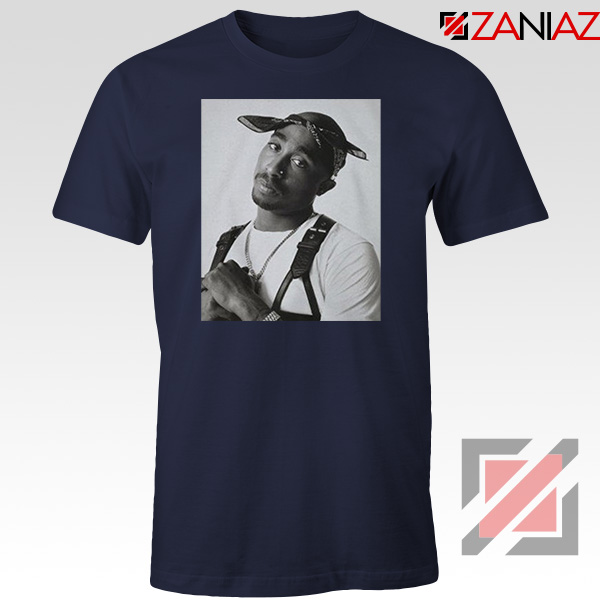 Tupac Black Bandana 2021 Navy Blue Tshirt