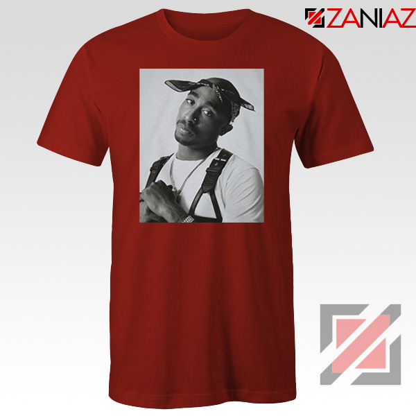 Tupac Black Bandana 2021 Red Tshirt