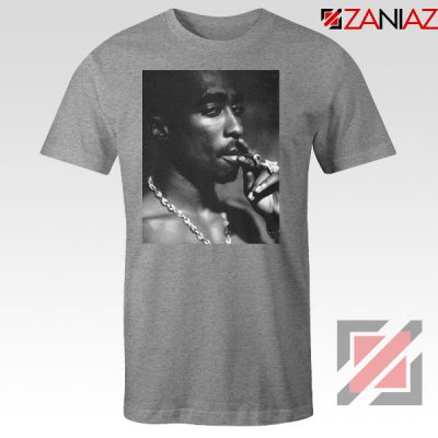 Tupac Shakur Smoke Best Sport Grey Tshirt