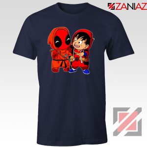 Baby Deadpool And Goku Navy Blue Tshirt