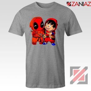 Baby Deadpool And Goku Sport Grey Tshirt