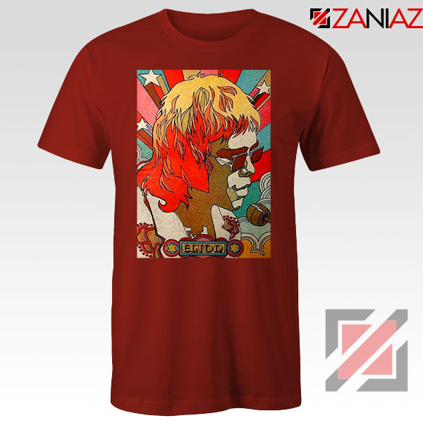 Elton John English Singer Best Red Tshirt
