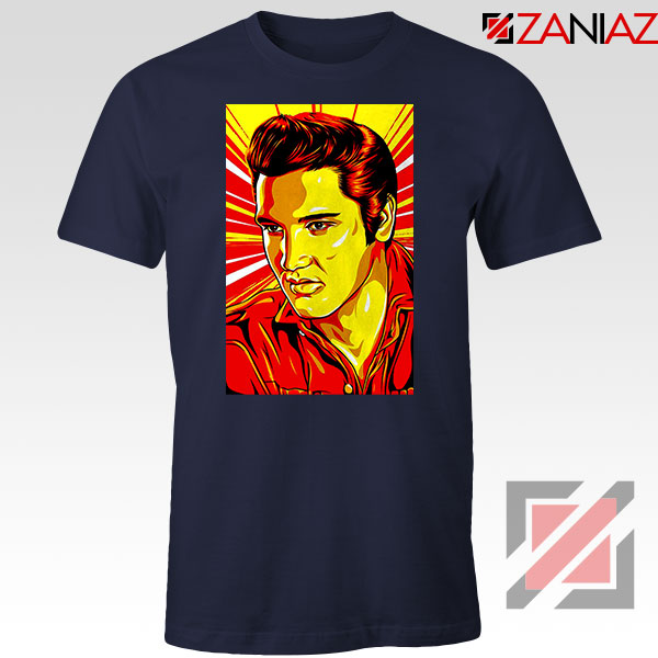 Elvis Presley Nice Rock n Roll Navy Blue Tshirt