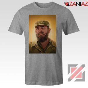 Fidel Castro Politician Cheap Grey Tshirt