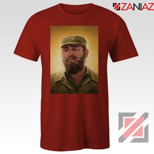 Fidel Castro Politician Cheap Red Tshirt