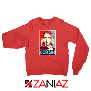 Kurt Cobain Legend Singer Nice Red Sweatshirt