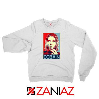 Kurt Cobain Legend Singer Nice White Sweatshirt
