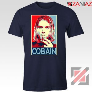 Kurt Cobain Singer Legend Navy Blue Tshirt