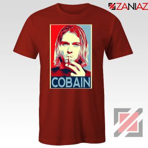 Kurt Cobain Singer Legend Red Tshirt