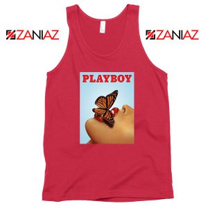 Playboy Girl Butterfly Lip Sexy Red Tank Top